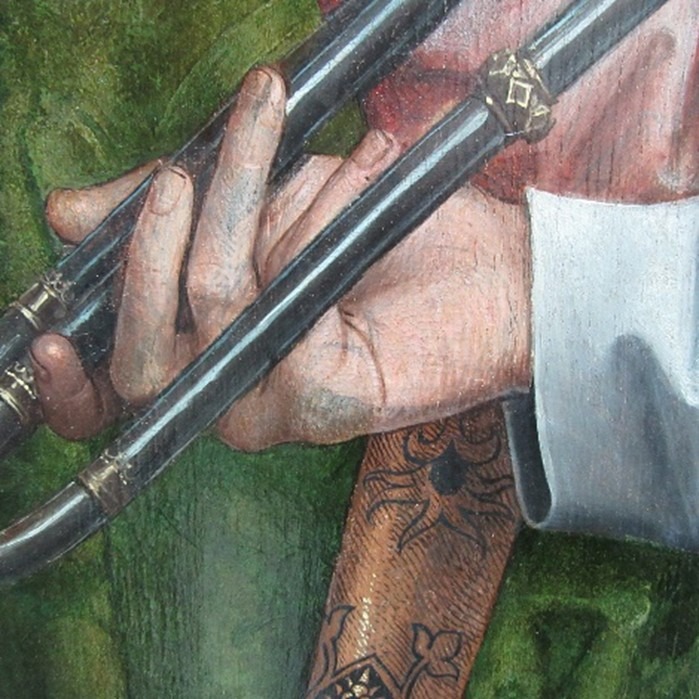 Détail : Memling, Anges musiciens, KMSKA (C. Betelu)