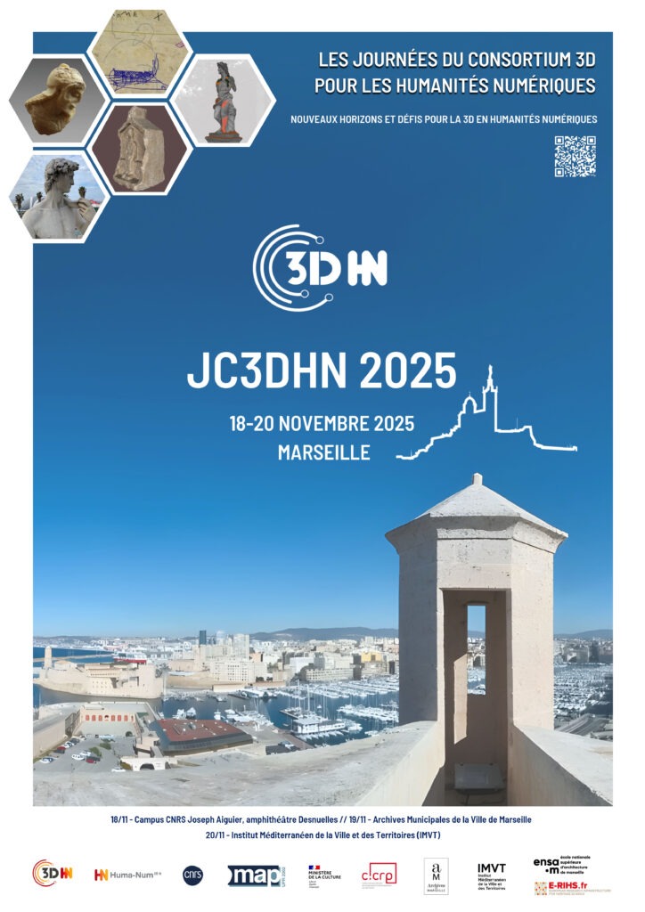 Affiche Journées du Consortium 3D pour les Humanités numériques