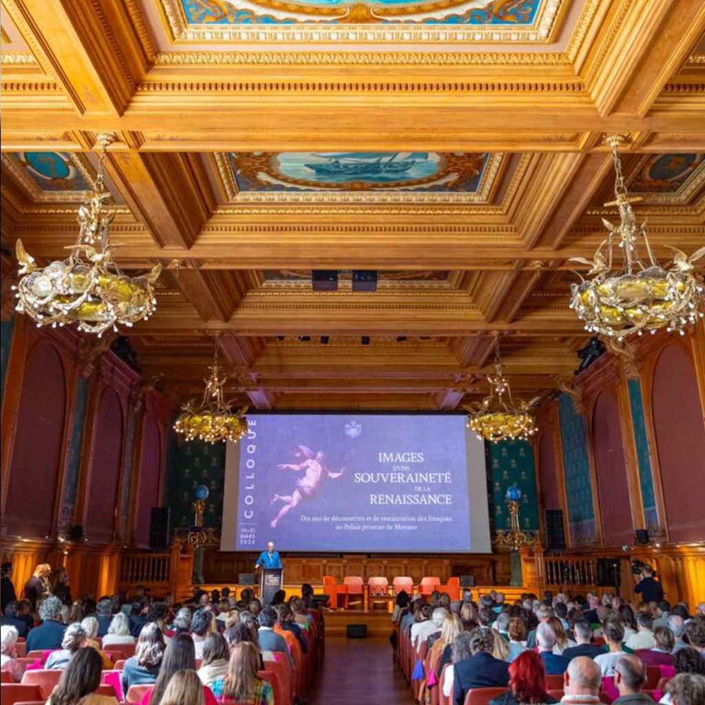 e prince Albert ouvre le colloque « Image d’une souveraineté de la Renaissance » (Photo : Frédéric Nebinger / Palais princier)